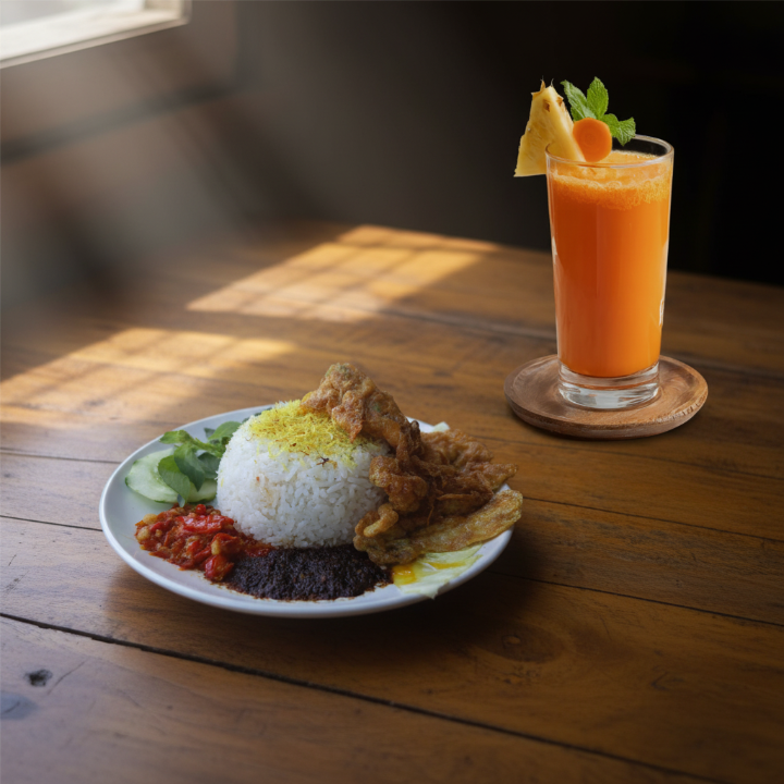 Nasi Telur  bumbu HitamSambal Bawang Xtra Fresh Qta